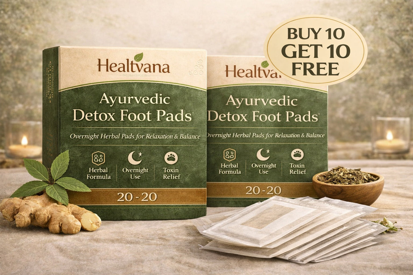 Healthvana Authentic Detox Patches (BUY 10 GET 20 FREE Pack of 30)@599