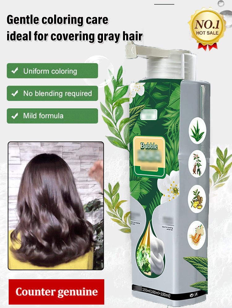 Pure Plant Extract For Grey Hair Color Bubble Dye Buy 1 get 1 free (man & Woman)