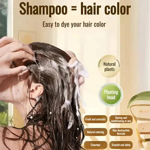 ✨Japanese Long Lasting Natural Hair Dye Shampoo (Buy 1 Get 2 Free)🔥