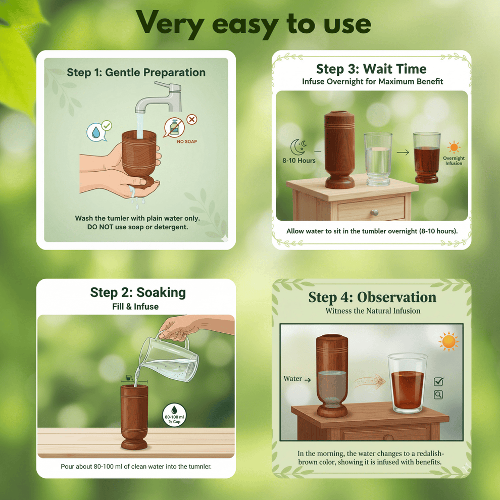 Sugar Balance Wooden Water Glass (100% Natural)🔥Buy 1 Get 1 Free 🔥