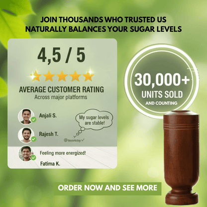 Sugar Balance Wooden Water Glass (100% Natural)🔥Buy 1 Get 1 Free 🔥