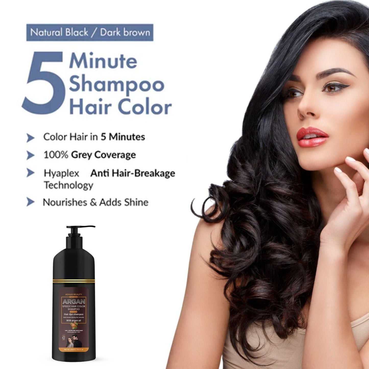 Argan Speedy Hair Color Shampoo 600ml Pack of 2