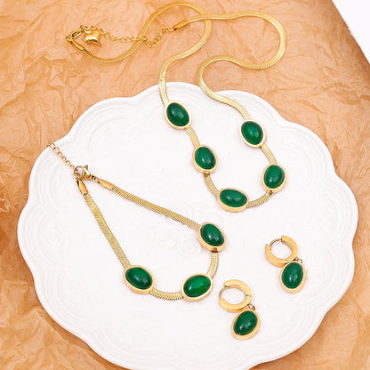 Premium Crystal Necklace Set - Get Free Bracelet & Earrings ✨💎 Buy 1 Get 1 Free