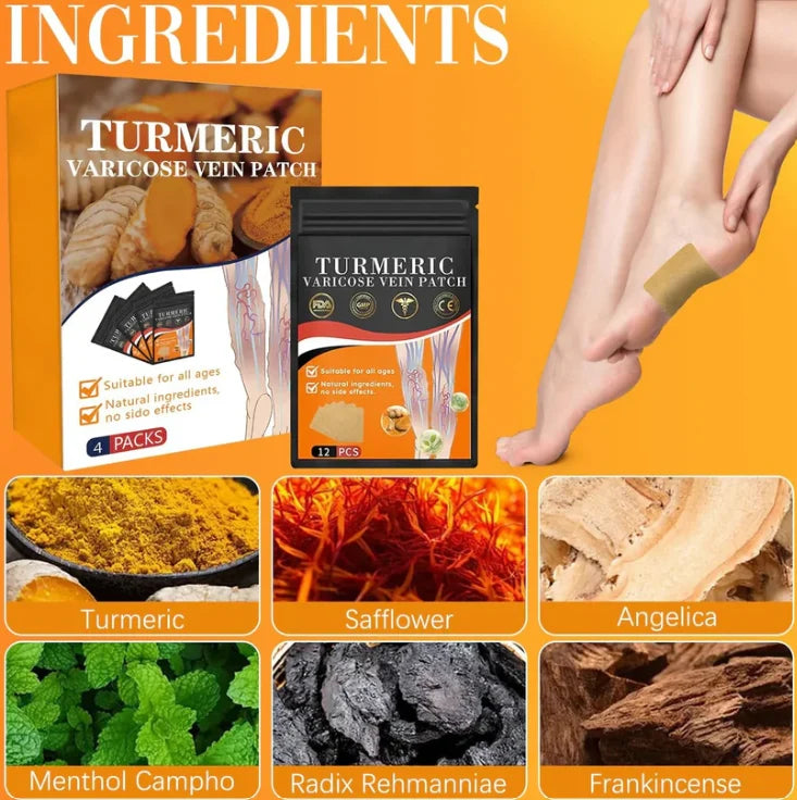 Kenko™ Spider & Varicose Vein Patches | Natural Herbal Therapy for Swelling, Fatigue & Vein Health