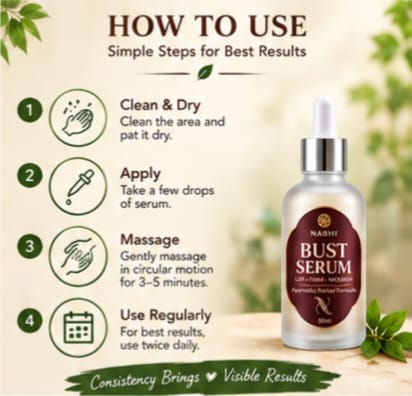 Ayurvedic Bust Serum – Herbal Breast Care Serum for Firm & Smooth-Looking Skin