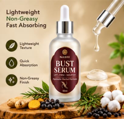 Ayurvedic Bust Serum – Herbal Breast Care Serum for Firm & Smooth-Looking Skin