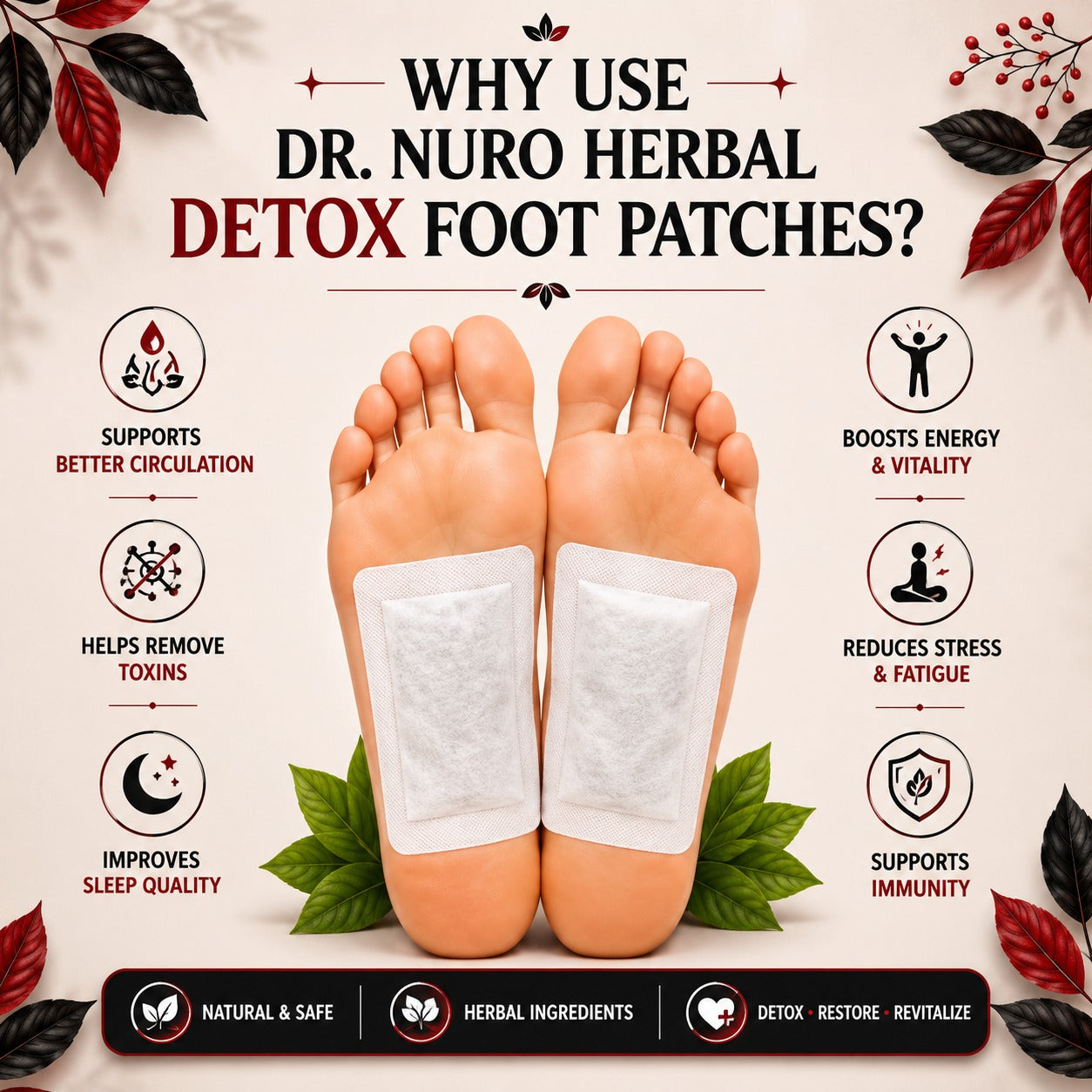 Herbal Performance Support Foot Patches